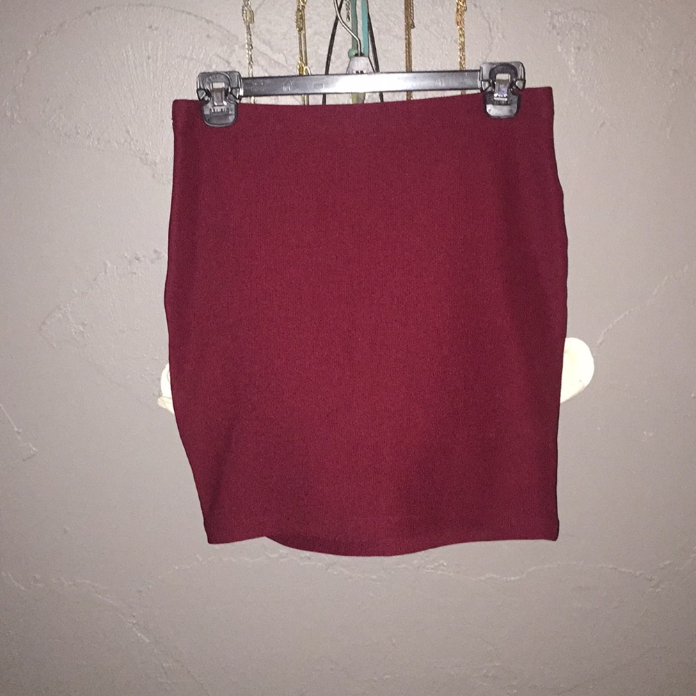 Body-Con Maroon Skirt